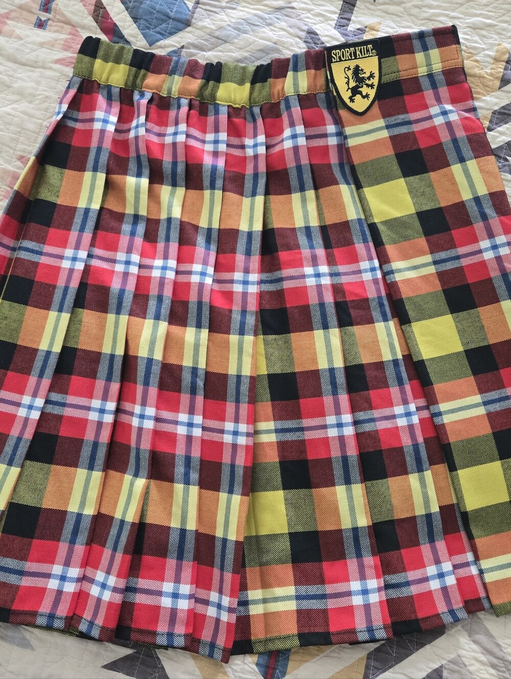 Sport Kilt Skirt SAAA Tartan Size Large Velcro Scottish USA Made Highland Games
